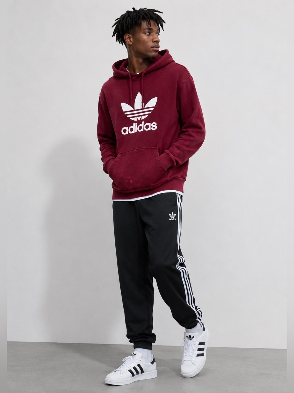 Adidas Originals Trefoil Men’s Red Hoodie - Size Small